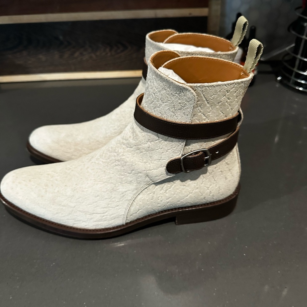 TAFT Men’s Size 8 Jodhpur Boots In Cream Color - Picture 2 of 6